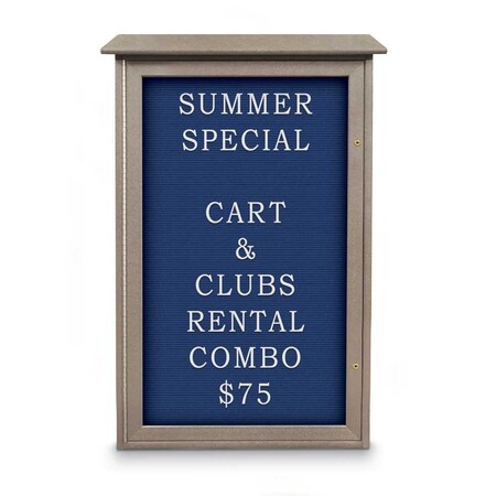 United Visual Products Indoor Enclosed Combo Board, 72"x36", White Frame/Blue & Black UVCB7236W-BLUE-BLACK